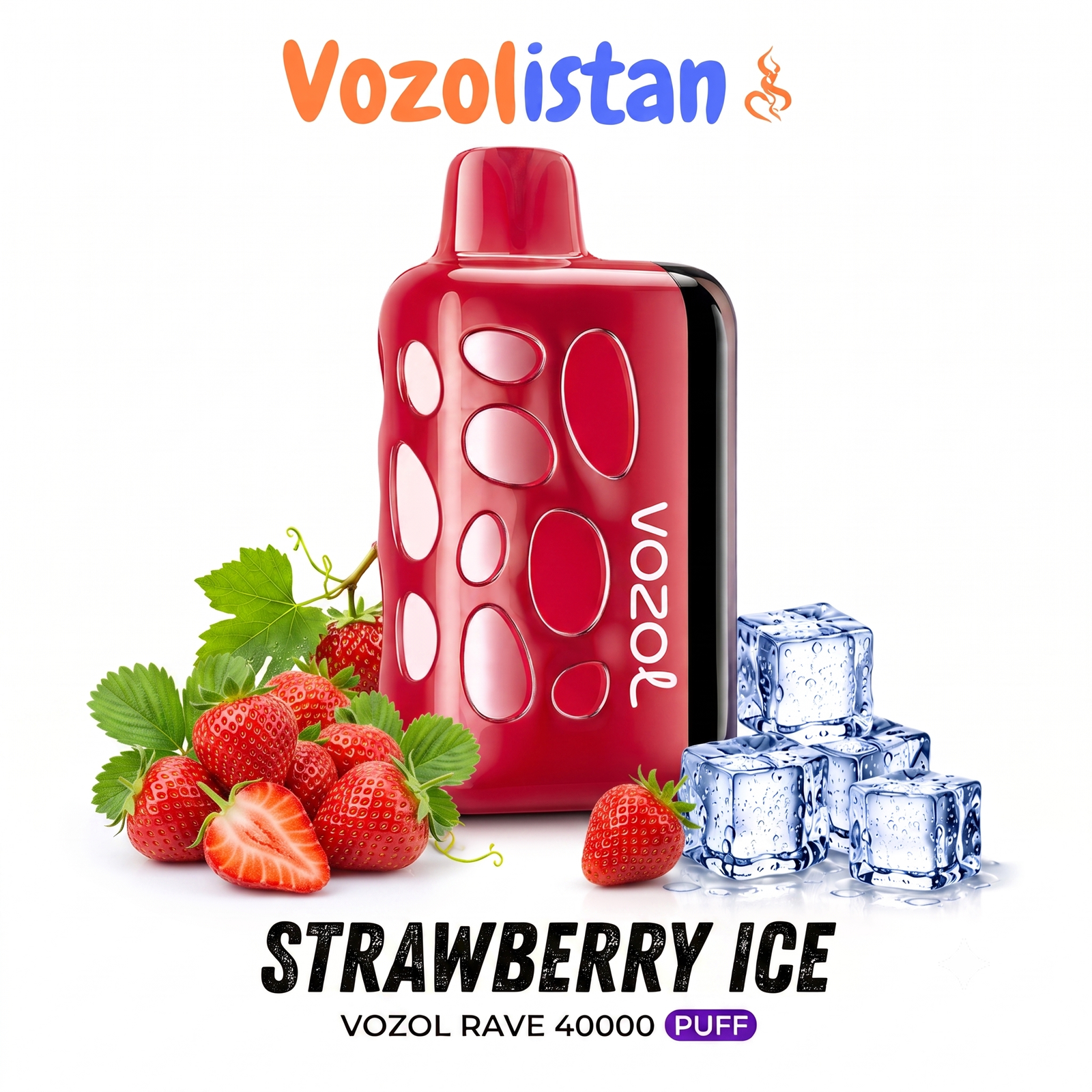 Vozol Rave 40000 Strawberry Ice Puf