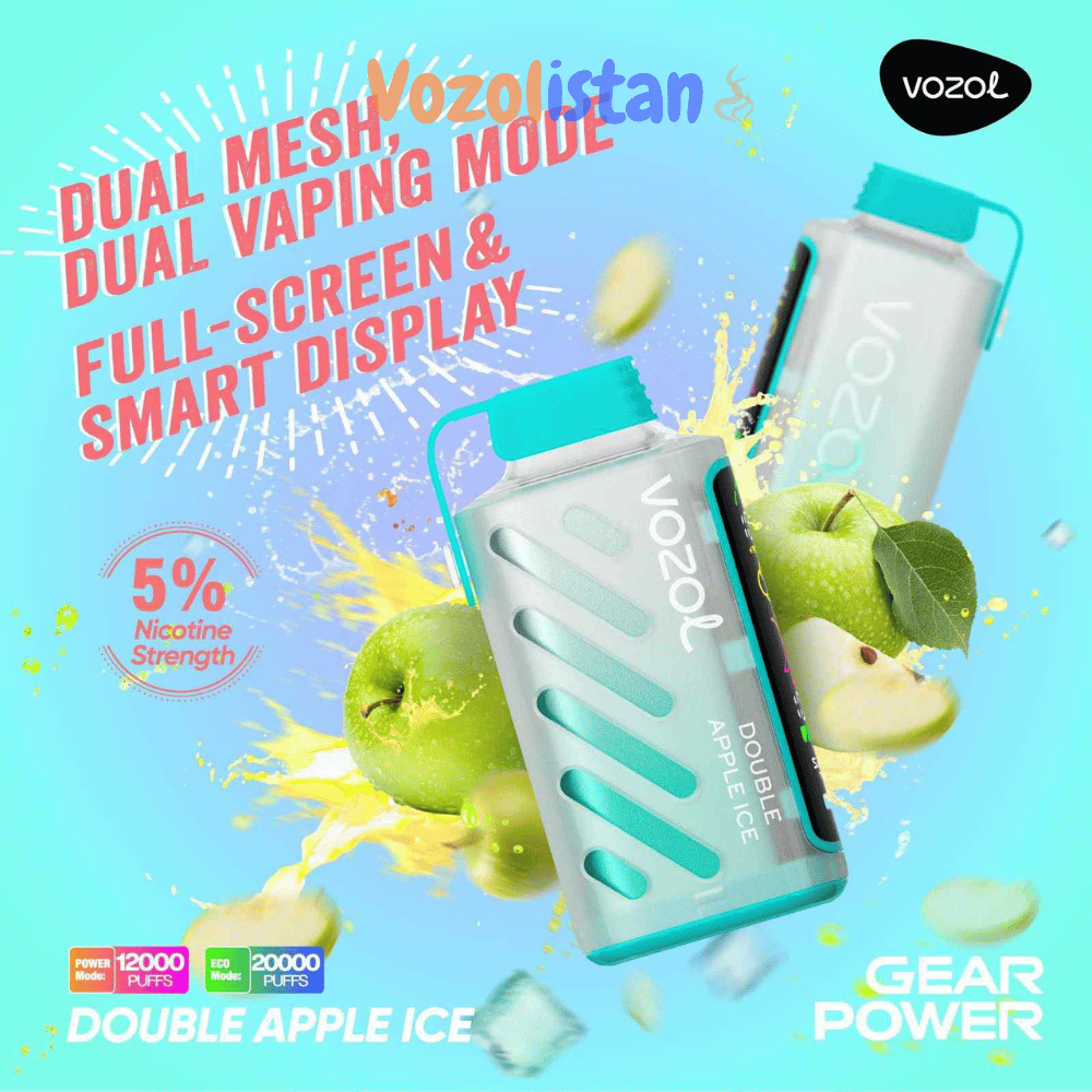 Vozol Gear 20000 Puff Double Apple Ice